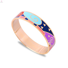 Fashion Rose Gold Stainless Steel Enamel Bangle Bracelet